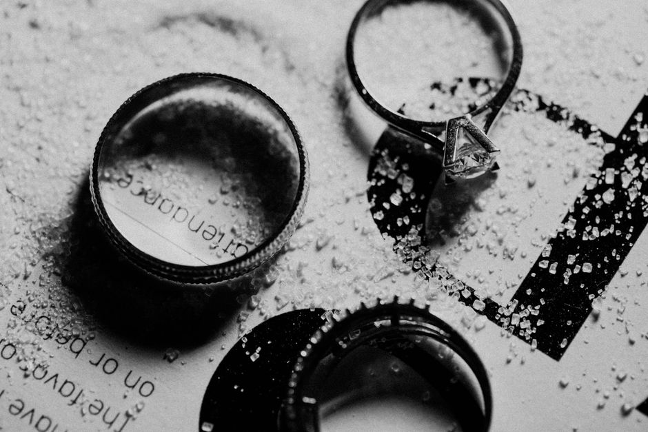 Wedding rings macro shot